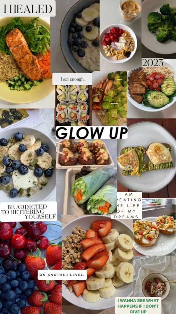 healthy food motivation board 2024