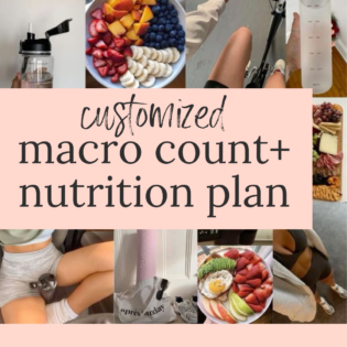 Custom Macro Count + Nutrition Plan with Recipes